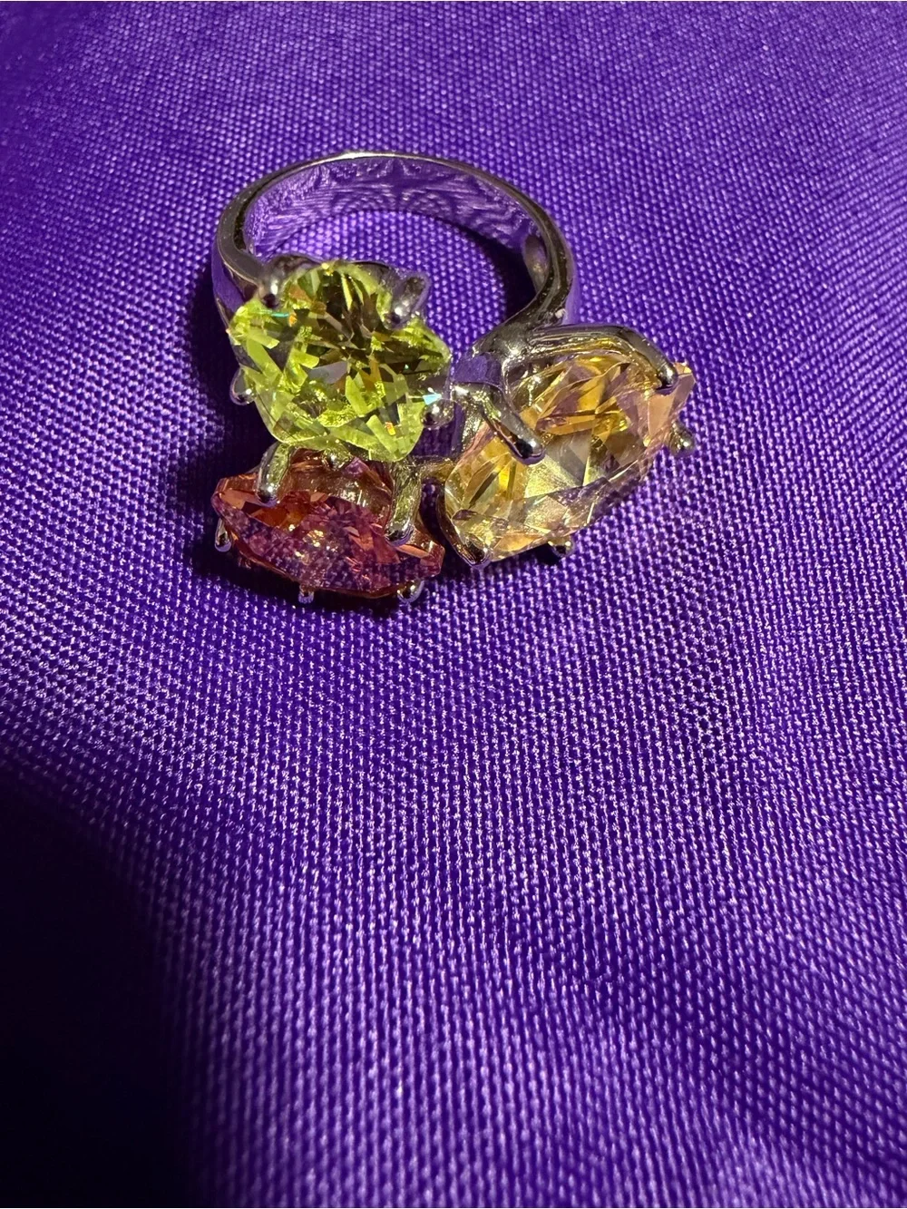 Park Lane Multicolor Crystal Statement Ring Size 8 New